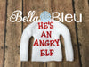 He's an angry elf Elf sweater shirt in the hoop machine embroidery design