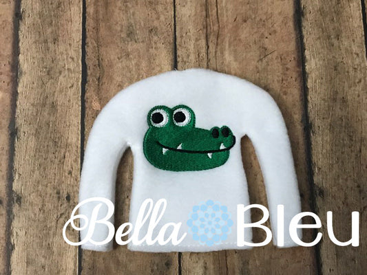 Gators Gator Mascot Elf Sweater shirt in the hoop machine embroidery design