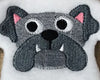 Mini Bulldog Mascot machine embroidery design