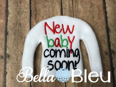 Elf New Baby coming soon sweater shirt in the hoop machine embroidery design