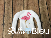 Florida Flamingo Elf Sweater Shirt Machine embroidery in the hoop design