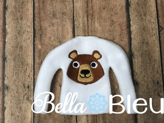 Elf Sweater With Bears Mascot Fan in the hoop machine embroidery design