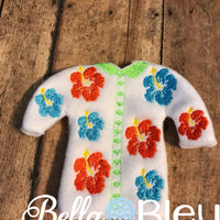 Hawaiian Elf Sweater Shirt in the hoop ith