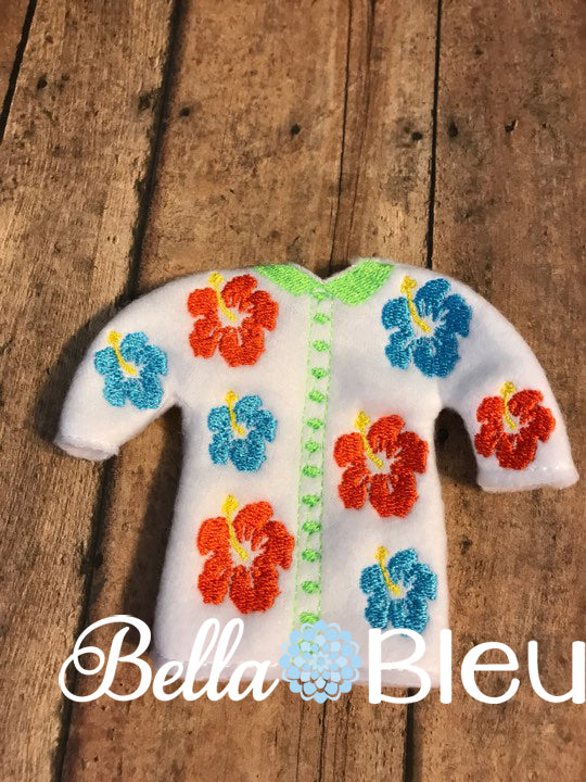 Hawaiian Elf Sweater Shirt in the hoop ith