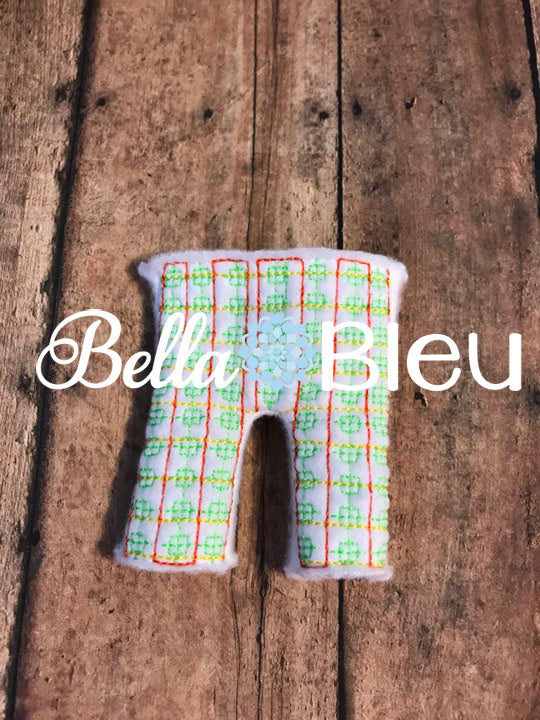 Elf Plaid Shorts in the hoop ith machine embroidery design Perfect for golfing
