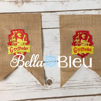 Inspired set of Harry Potter House Names Filled and Applique Machine Embroidery design