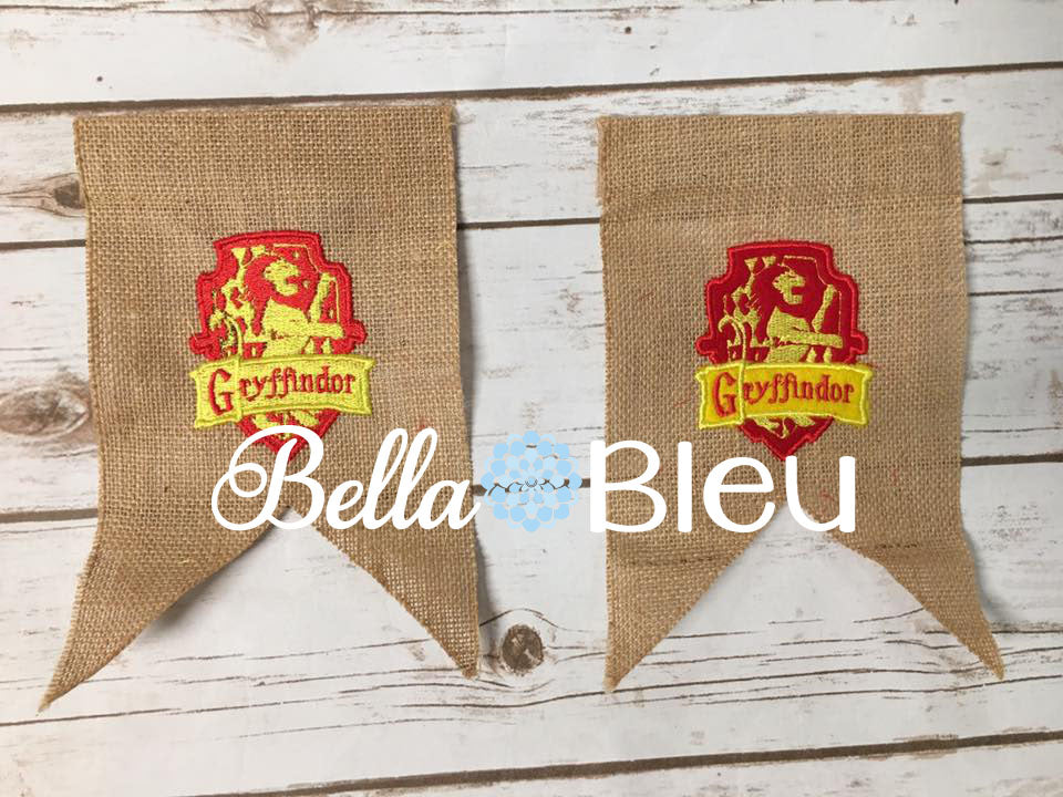 Inspired set of Harry Potter House Names Filled and Applique Machine Embroidery design