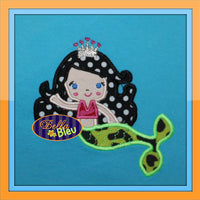 Mermaid Princess Sea Life Applique Embroidery Designs Design