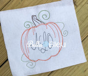 Beautiful Bean Stitch Fall Pumpkin Bean stitch monogram frame