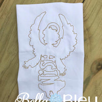 Angel with Wish Saying bean stitch embroidery design