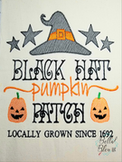 Black Hat & Pumpkin Patch Sketchy Halloween