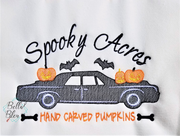 Spooky Acres with Vintage Car Sketchy Halloween