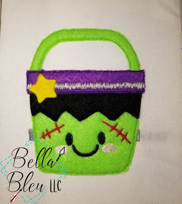 Frankenstein Halloween Bean Stitch Bucket