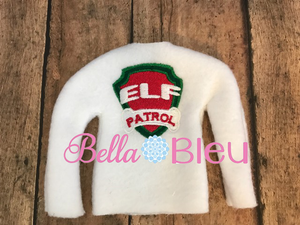Elf Patrol Inspired Paw Patrol Elf Shirt Sweather ith machine embroidery design