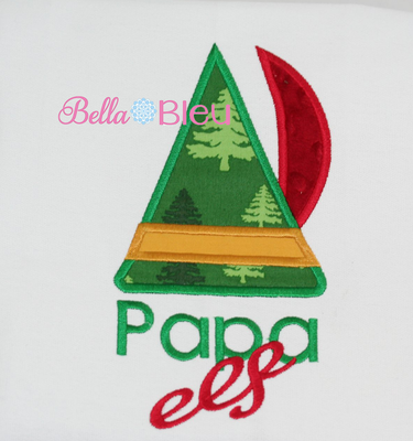 Papa Elf Hat Machine Embroidery Applique Design