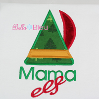 Christmas Mama Elf Machine Applique Embroidery Design