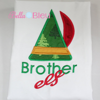 Brother Elf Christmas Machine Applique Embroidery Design