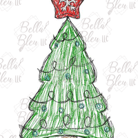 Christmas Tree Scribble Sketchy