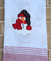 Snowman with Scarf Applique