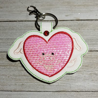 In the Hoop Piggy Sketchy Key Fob