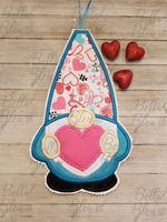 Gnome with Heart Valentine Applique