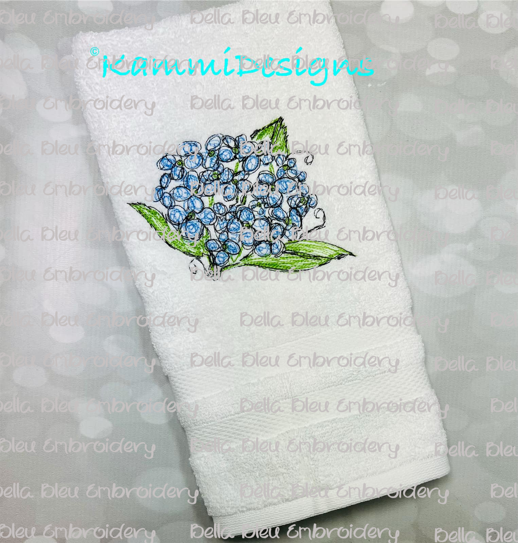 Hydrangea 5 Flower Scribble