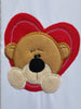 Valentines Teddy Bear with Heart Applique