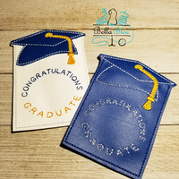 Graduation Gift Card Holder In the hoop