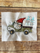 Vintage Truck with Gnome Scribble Sketchy
