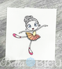 Sketchy Ballerina Ballet Girl Machine Embroidery Design