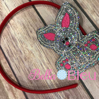 Bunny Headband Slider - In The Hoop - Machine Embroidery Design SL