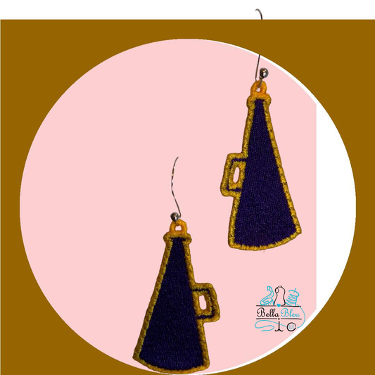 ITH Megaphone Cheerleader FSL earring