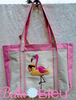 Flamingo wearing a Duck Donut Machine Applique Embroidery Design