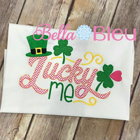 Lucky Me St Patricks Saying Machine Embroidery Design