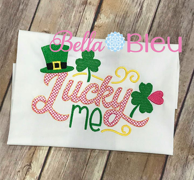 Lucky Me St Patricks Saying Machine Embroidery Design