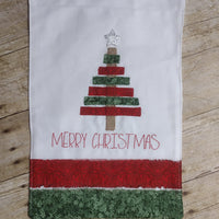 Country Christmas Tree Applique Bean Stitch