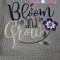 Bloom & Grow Floral Flowers Garden Sketchy Embroidery Design