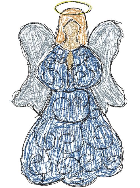 Angel Scribble 1 – Bella Bleu Embroidery