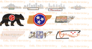 Tennessee State Bundle Sublimation download
