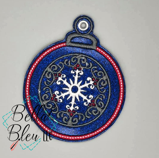 Christmas Ornament Machine Applique Embroidery design