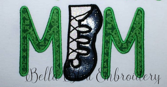 Irish Step Dancing Mom Machine Embroidery Applique Design