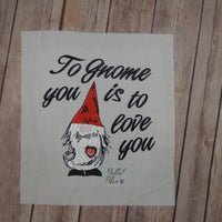Valentine Gnome Machine Embroidery Design