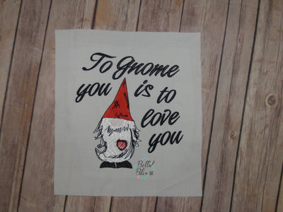 Valentine Gnome Machine Embroidery Design