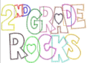 2nd Second Grade Rocks Girls Zig Zag