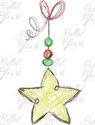 Christmas Star Ornament 2 Scribble