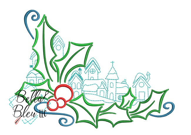 Christmas Village #4 Machine Embroidery Design