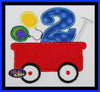 1, 2, 3, 4, 5 Happy Birthday Balloons in Little Red Wagon