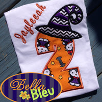 Halloween Numbers with Witch Hat 1-5 Bundle Font