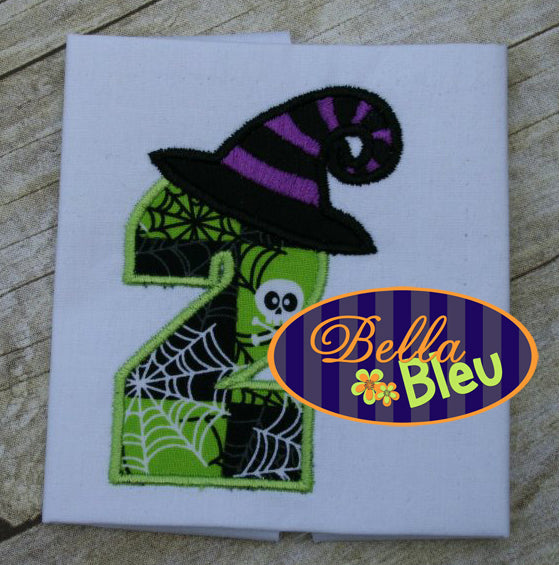 Halloween Witch Applique Numbers 1-5