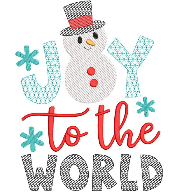 Joy to the World Snowman Sketchy